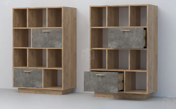 Комод К-1 Эго ПД  Дуб Крафт Золотой/Камень Темный