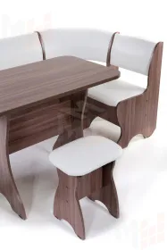 Кухонный уголок Тюльпан (ясень темный/барнео милк)