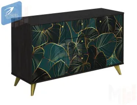 Комод Фьюжн Арт КМ-003 камень угольный/Tropical