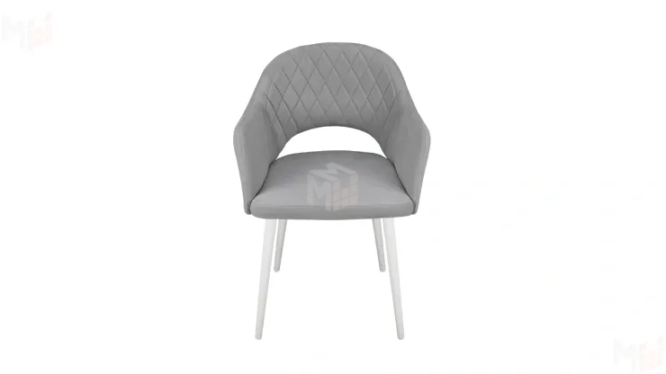 Стул София Т6 Белый муар, Велюр  D012 светло-серый