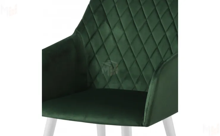 Барное поворотное кресло Барли К Confetti deep forest/белый