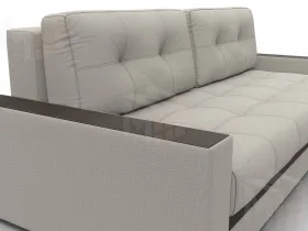 Диван прямой с декором Лига-096 НПБ ( Амур 02 Бежевый;Коричневый )