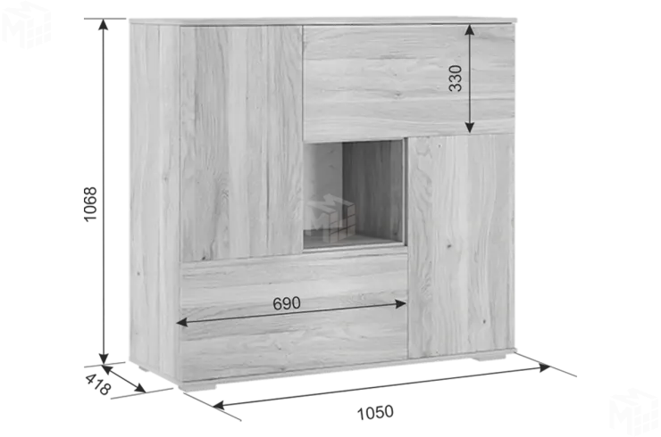 Стеллаж Лайк 18.01 дуб мария