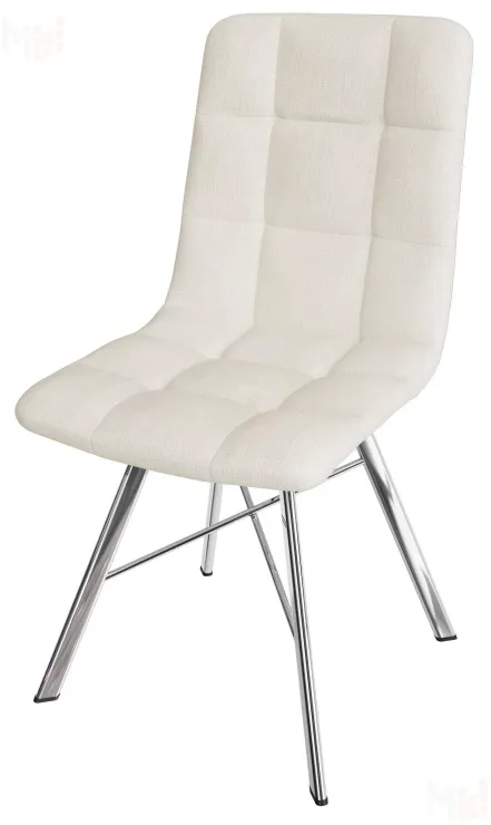 Стул Чили (рогожка белая, ноги хром)