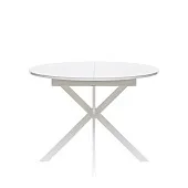 Стол раздвижной Leset Капри со стеклом (Белый)