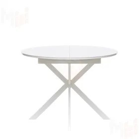 Стол раздвижной Leset Капри со стеклом (Белый)