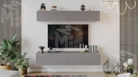 Гостиная Глосс №1 - Глосс ГН 319.01 Баттл Рок, Стекло Светлый Stone(St)