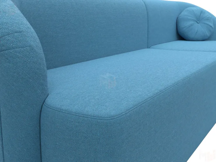 Диван прямой Лига-027 угол правый ( Амур голубой )