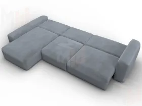 Диван угловой Лига-066 НПБ Лонг угол левый ( TOWER 10 серый )
