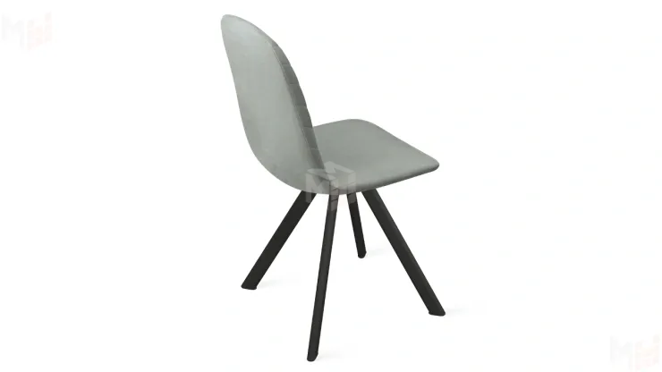 Стул Шерри К2 Черный муар, Велюр Confetti Silver