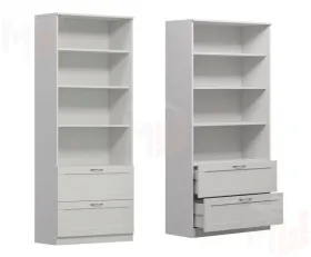Стеллаж Сириус 2 ящика 78*190 см (белый)