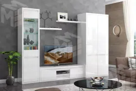 Гостиная Норден композиция 2 Белый глянец