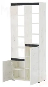 Стеллаж  ГРЕТТА 2С Дуб Крафт белый - Антацит