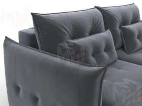 Диван прямой Лига-100 НПБ ( SEVEN 17 серый )