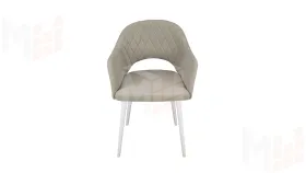 Стул София Т6 Белый муар, Велюр D002 бежевый