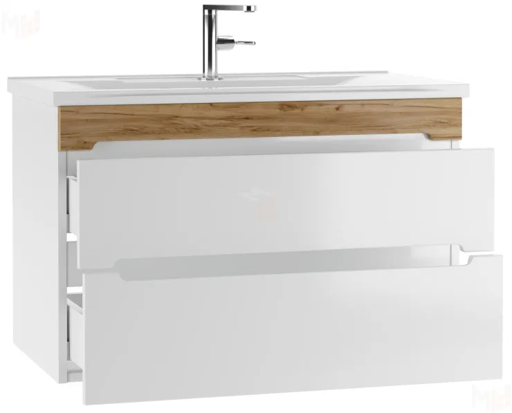 Тумба подвесная под умывальник "Elena 80" Maestro В2 Домино