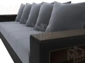 Диван прямой Дубай Лайт ( Серый\Черный )