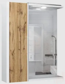 Шкаф-зеркало Uno 60 Эл. левый/правый Домино