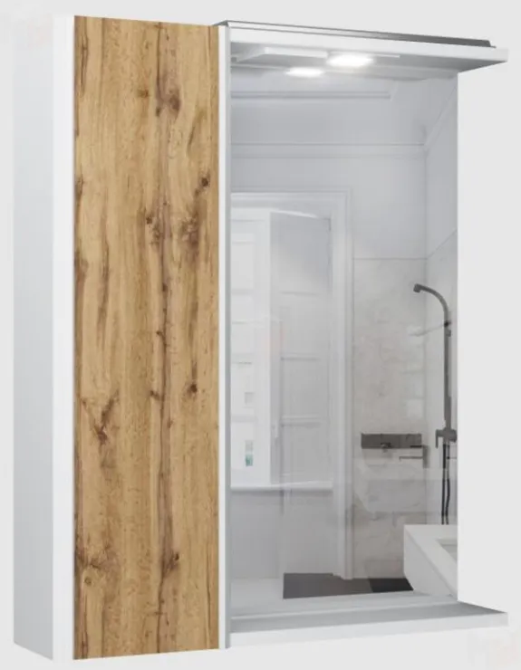 Шкаф-зеркало Uno 60 Эл. левый/правый Домино