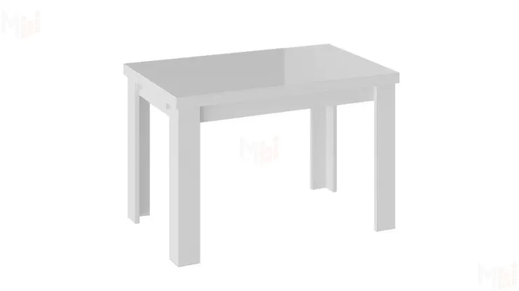 Стол обеденный Норман тип 1 Белый, Стекло Белый глянец