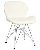 Стул обеденный DOBRIN BUTTERFLY CHROME (ножки хром, цвет кремовый)