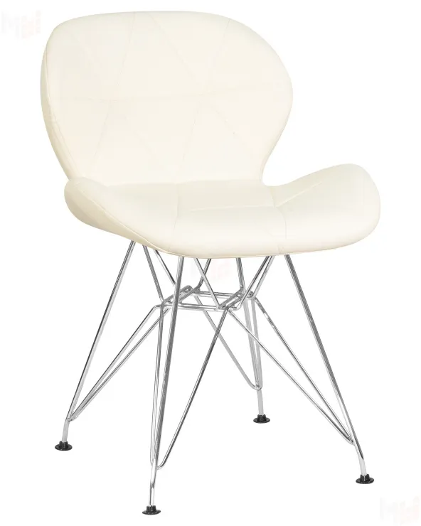 Стул обеденный DOBRIN BUTTERFLY CHROME (ножки хром, цвет кремовый)