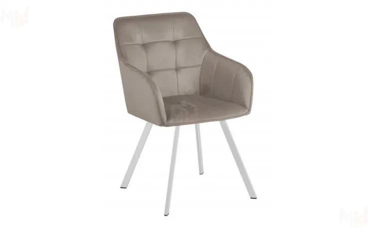 Кресло поворотное Мони Confetti smoke/белый