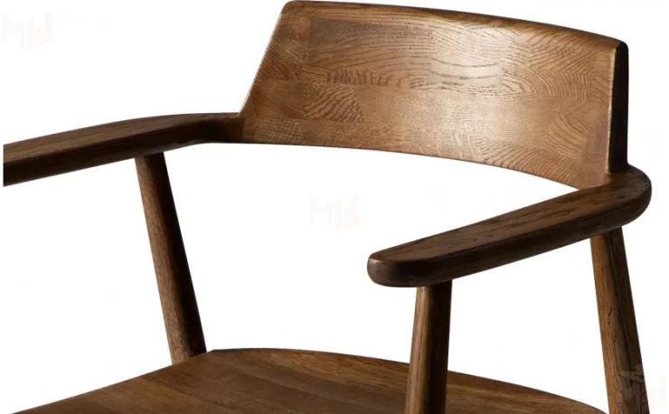 Кресло деревянное из массива дуба Сэн Дуб темный