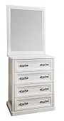 Комод Мишель 4 ящ. узкий белый матовый