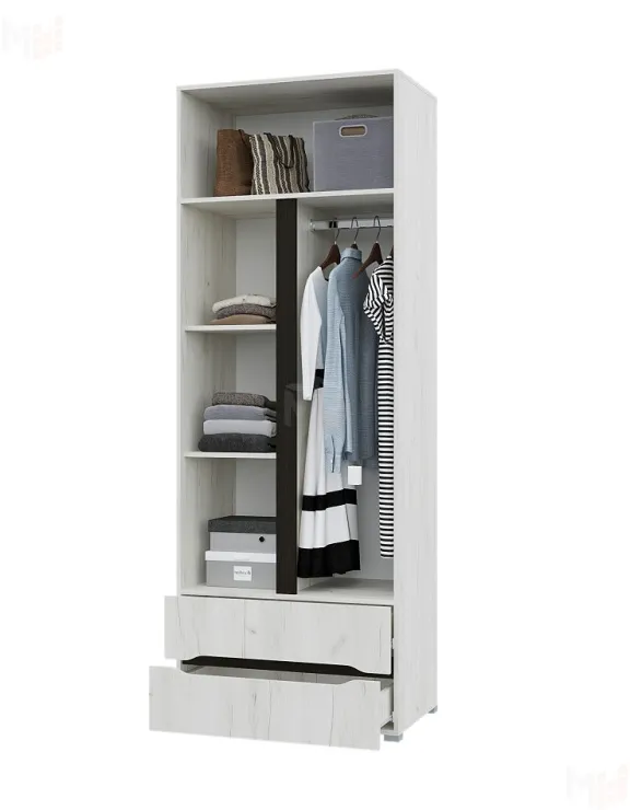 Шкаф Вега 2-х створчатый с ящиком/зеркало (прованс)