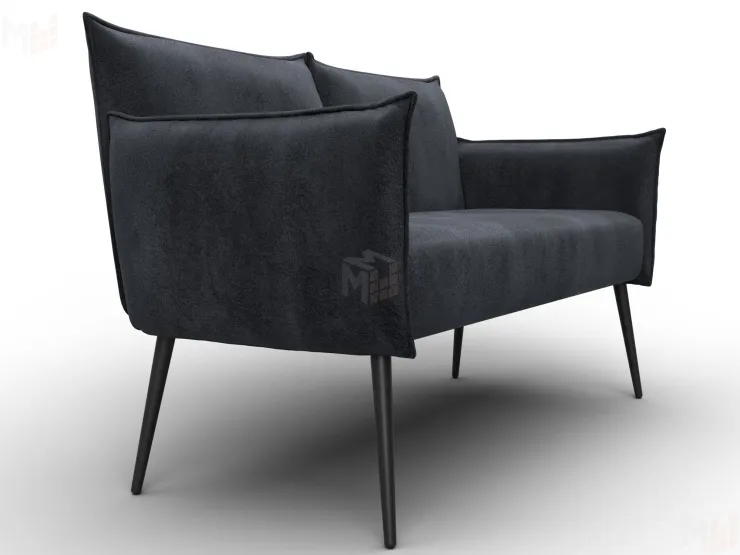 Диван прямой Лига-083 ( велюр TOWER 11 темно-серый )