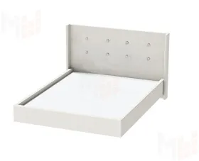 Кровать арт. 021 экокожа Sontex Milk (ЛН) 1400x2000