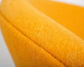 Кресло дизайнерское DOBRIN EMILY (желтая ткань AF13, хромированная сталь)