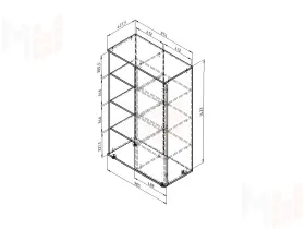 Шкаф комбинированный ДЕЛЬТА Лофт 13