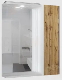 Шкаф-зеркало Uno 60 Эл. левый/правый Домино