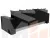 Диван прямой Дубай Лайт полки слева ( Черный )