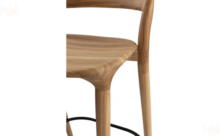 Стул полубарный деревянный из массива дуба Соул  Дуб натуральный