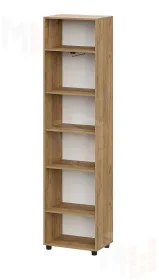 Шкаф одностворчатый Милан Дуб Золотой/Белый Матовый