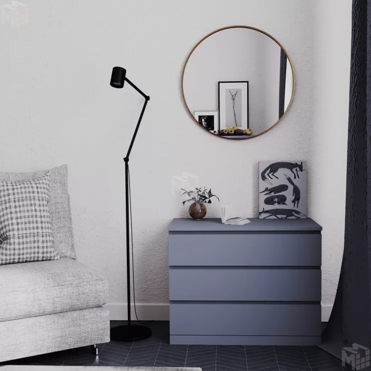 Комод Варма 3 серый