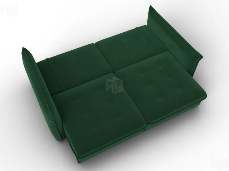 Диван прямой Лига-100 НПБ ( SEVEN 626 зеленый )