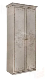 Шкаф Патрисия 2-дверный без зеркал крем корень глянец