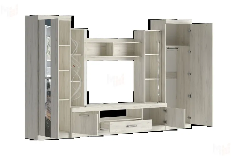 Гостиная Атлантида-2Б (дуб крафт белый)