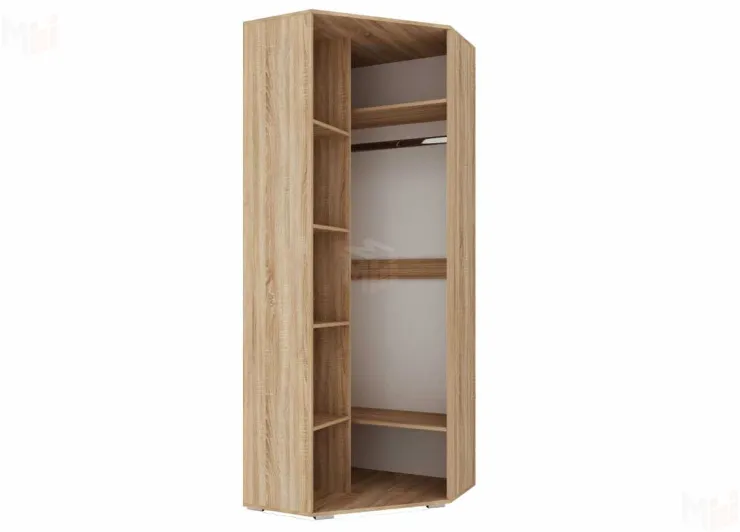 Шкаф угловой ИТАЛИЯ ШУ-800 сонома/белый глянец