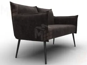 Диван прямой Лига-083 ( велюр BRUT 17 коричневый )