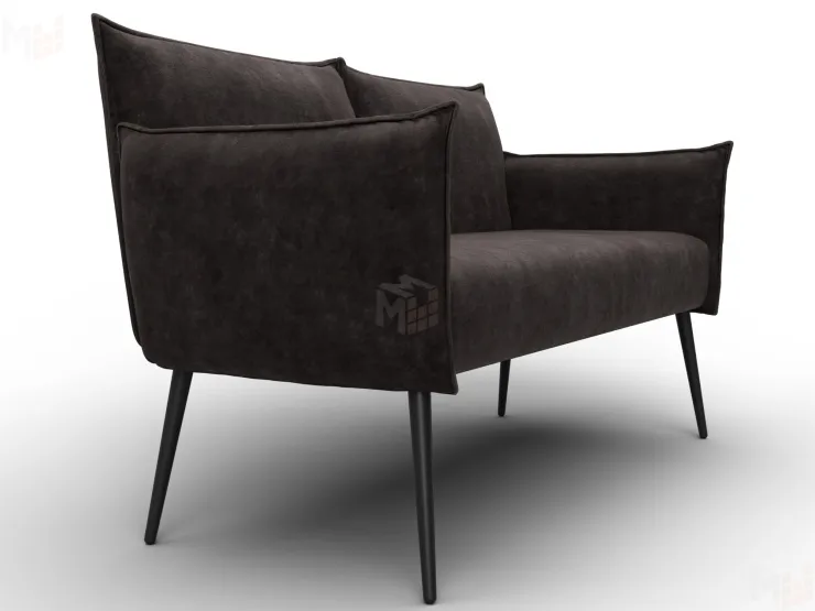 Диван прямой Лига-083 ( велюр BRUT 17 коричневый )