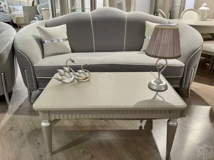 Столик прямоугольный  Гравита серый камень