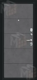 Входная металлическая дверь Граффити-1 Букле черное/Slate Art