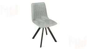 Стул Хьюго К2 Черный муар, Велюр Confetti Silver