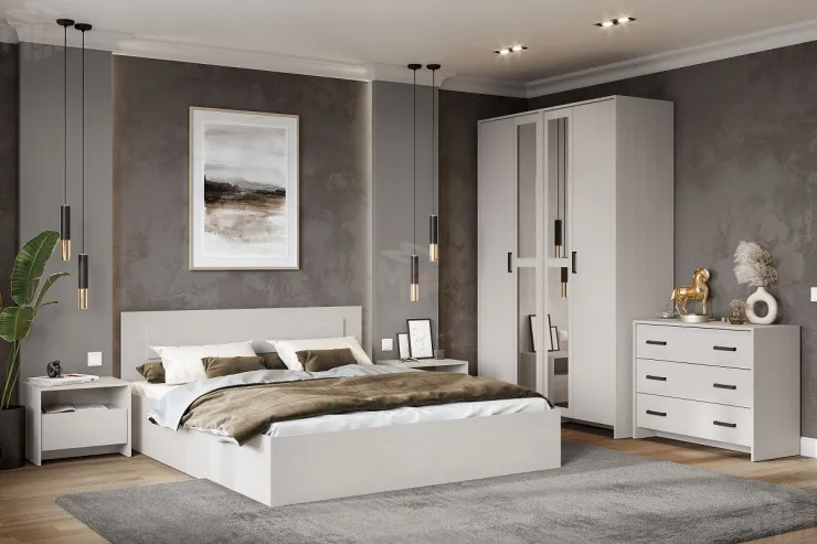 Модульная спальня МСП  1 Ясень Анкор светлый