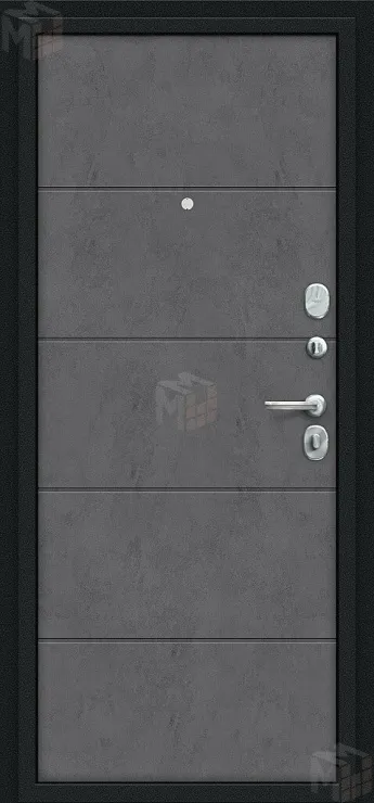 Входная металлическая дверь Граффити-1 Букле черное/Slate Art